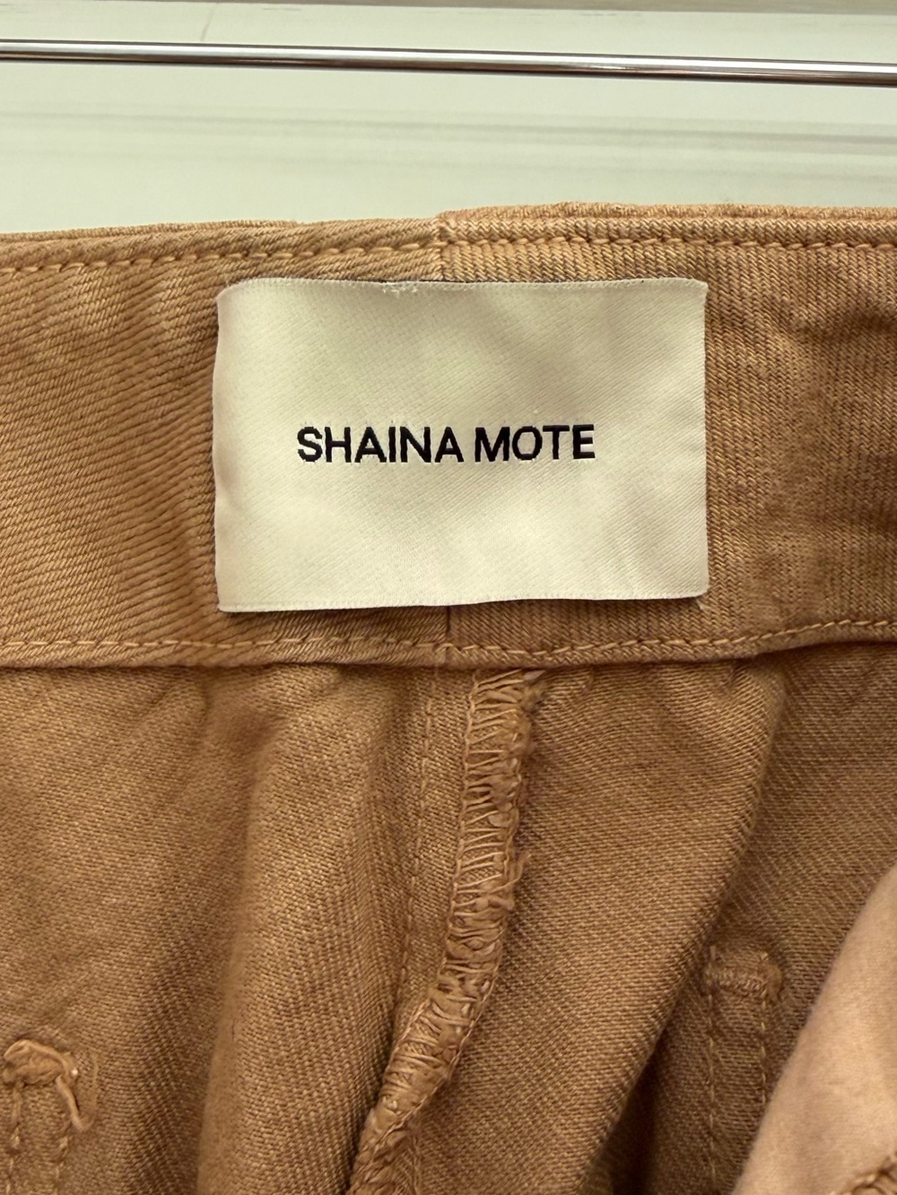 High-Rise Wide-Leg Pants in Light Tan - Picture 12 of 15
